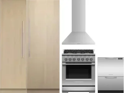 5 Piece Package Includes Refrigerator, Freezer, Range, Hood And Dishwasher